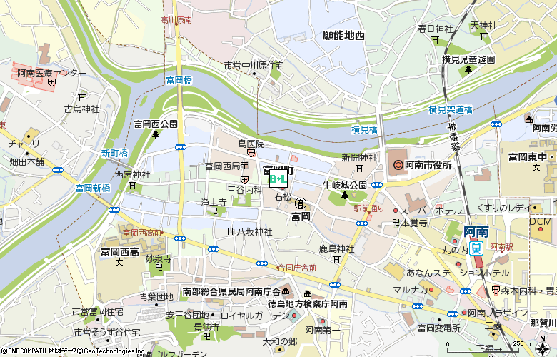 賀島コンタクトレンズ研究所付近の地図